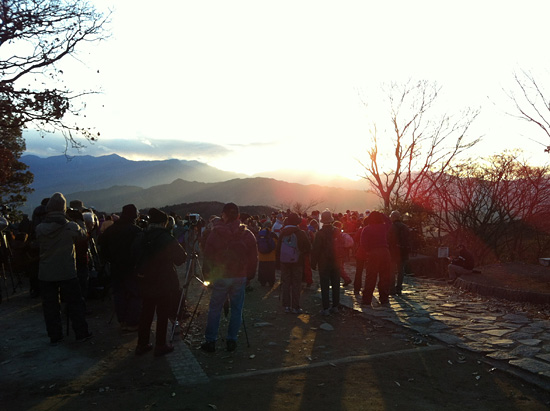 Many people visit the summit