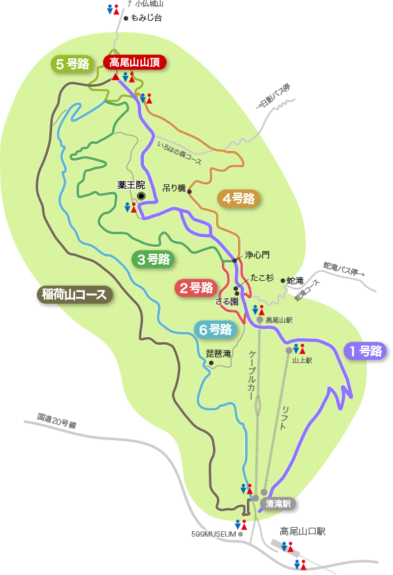 登山コース地図