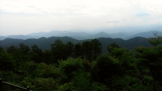 本日の頂上。富士山は望めず。